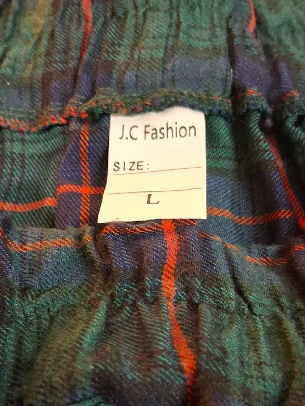 Scottish Tartan Women's Plaid Tiered Maxi Skirt with Tassel Detail Size L - Picture 4 of 7